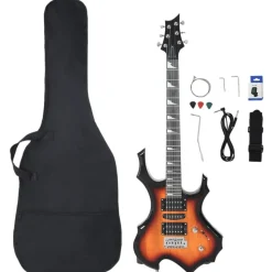 vidaXL Gitaar voor beginners elektrisch met tas 4/4 39" zwart