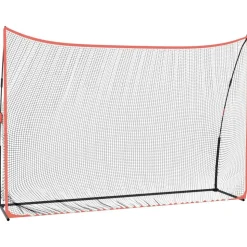 vidaXL Golftrainingsnet 305x91x213 cm polyester zwart en rood