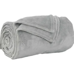 vidaXL Gooi Deken Grijs 130 x 150 cm Fleece
