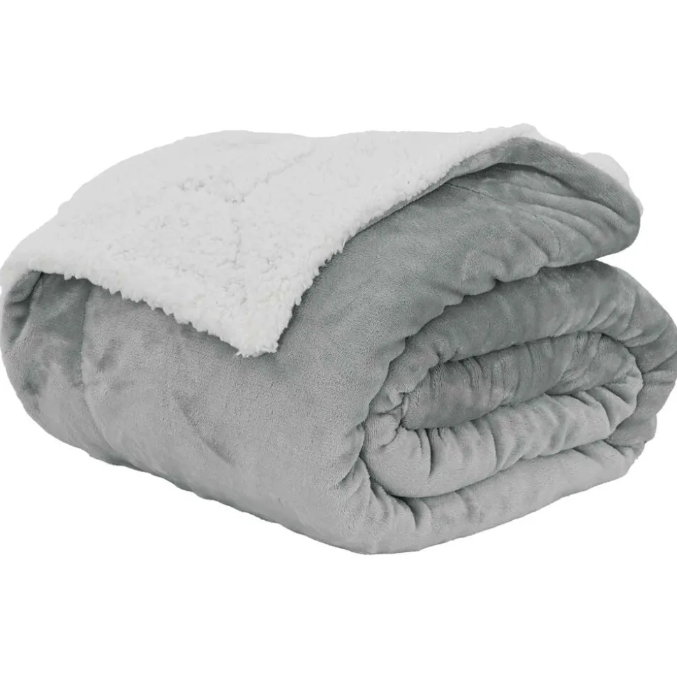 vidaXL Gooi Deken Grijs 130 x 150 cm Fleece
