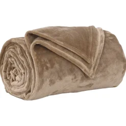 vidaXL Gooi Deken Kameel 130 x 150 cm Fleece