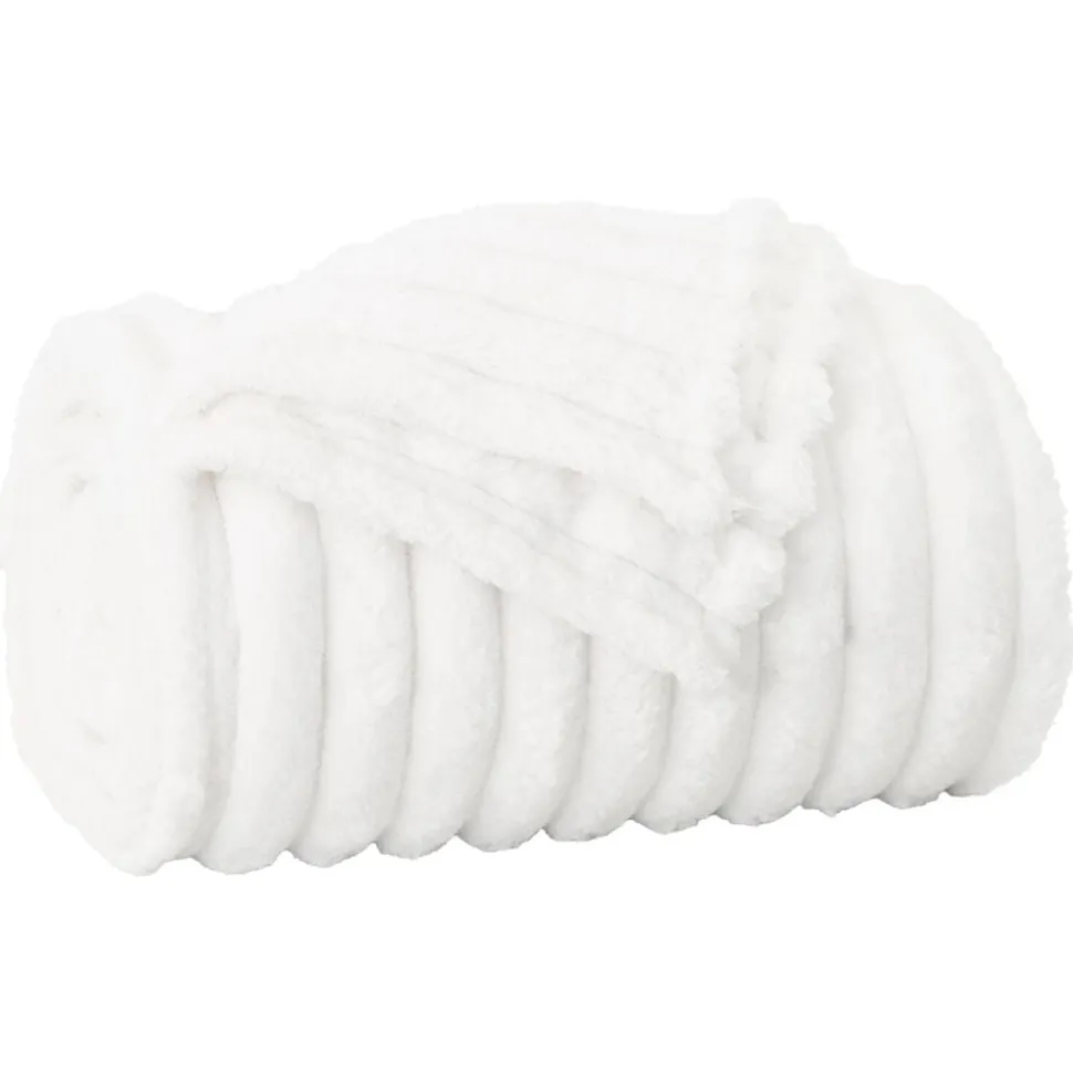 vidaXL Gooi Deken Wit 150 x 130 cm Fleece