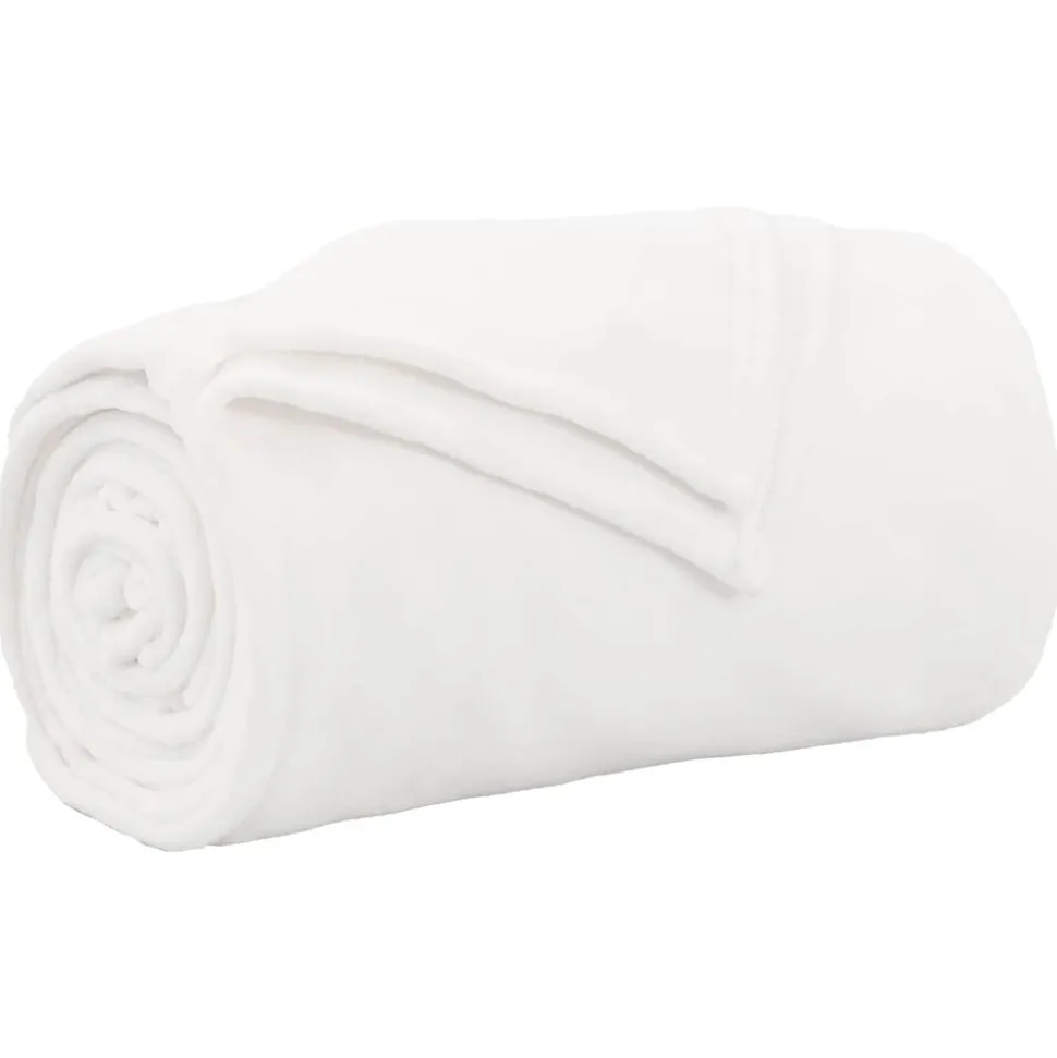 vidaXL Gooi Deken Wit 130 x 150 cm Fleece