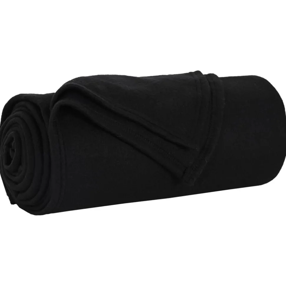 vidaXL Gooi Deken Zwart 170 x 130 cm Fleece