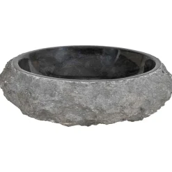 vidaXL Gootsteen 40x12 cm marmer zwart
