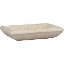 vidaXL Gootsteen 50x35x10 cm marmer crèmekleurig