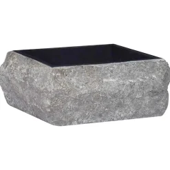 vidaXL Gootsteen 30x30x13 cm marmer zwart