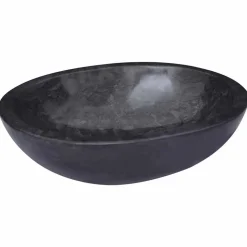 vidaXL Gootsteen 53x40x15 cm marmer zwart