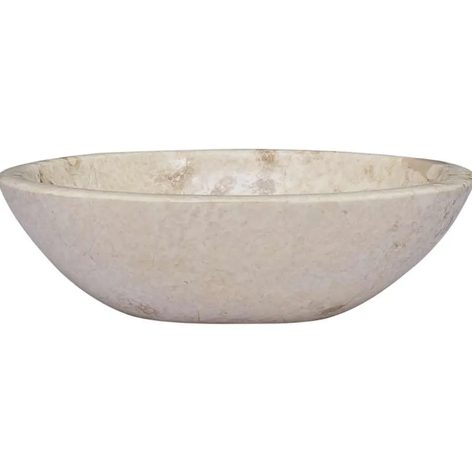vidaXL Gootsteen 53x40x15 cm marmer crèmekleurig