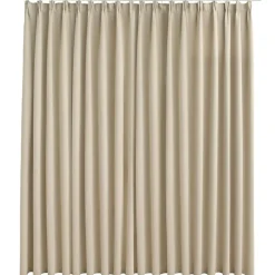 vidaXL Gordijn verduisterend met haken 290x245 cm beige