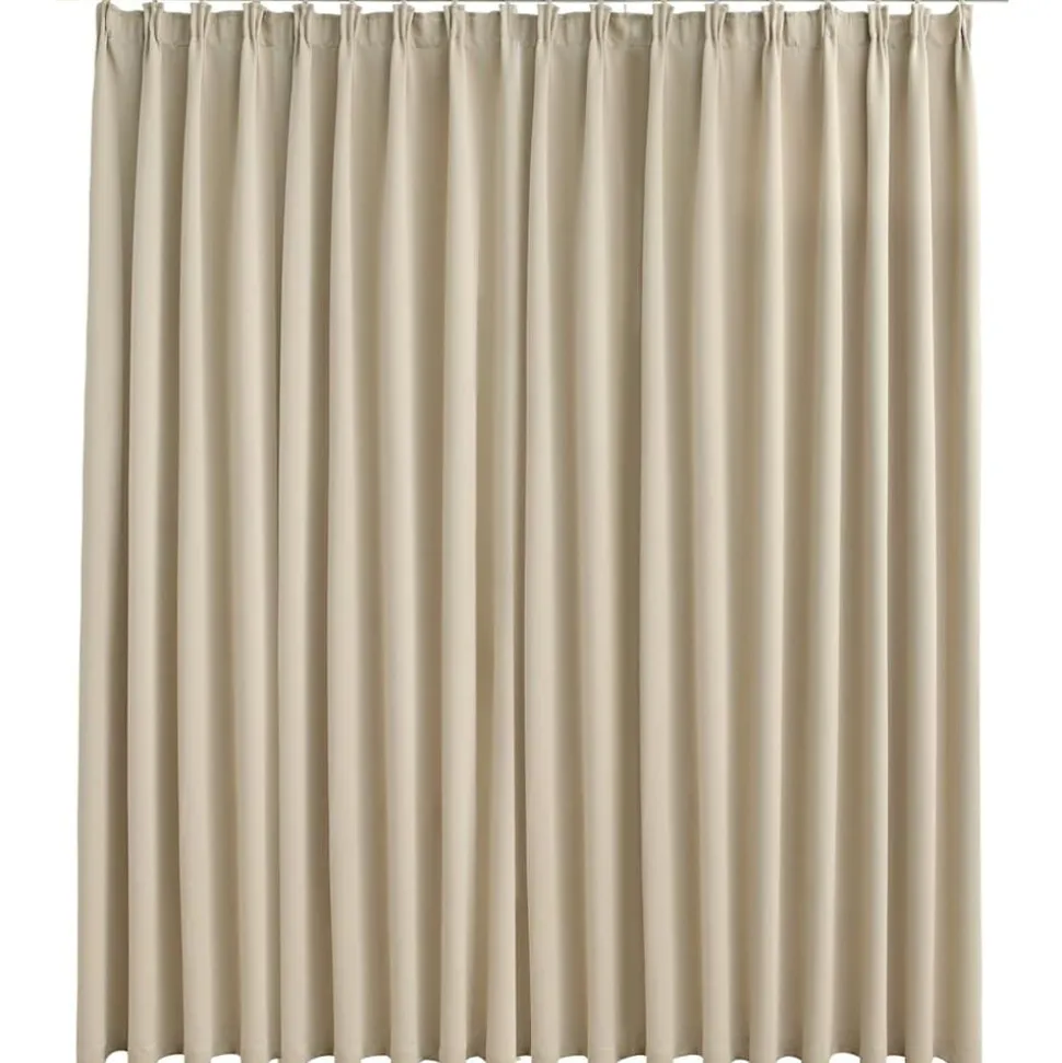 vidaXL Gordijn verduisterend met haken 290x245 cm beige