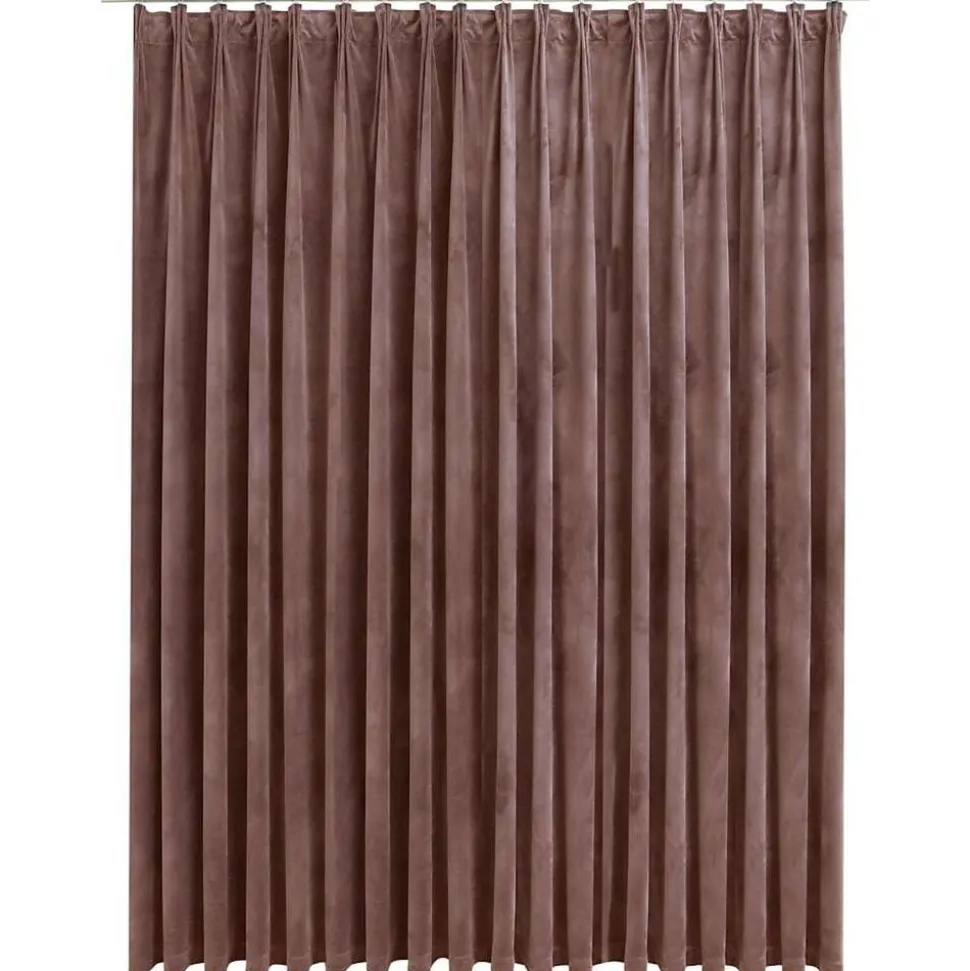 vidaXL Gordijn verduisterend met haken 290x245 cm fluweel antiekroze