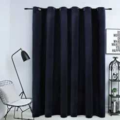 vidaXL Gordijn verduisterend met ringen 290x245 cm fluweel zwart