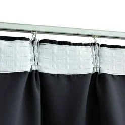 vidaXL Gordijn verduisterend met haken 290x245 cm zwart