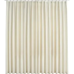 vidaXL Gordijn verduisterend met haken 290x245 cm fluweel crème
