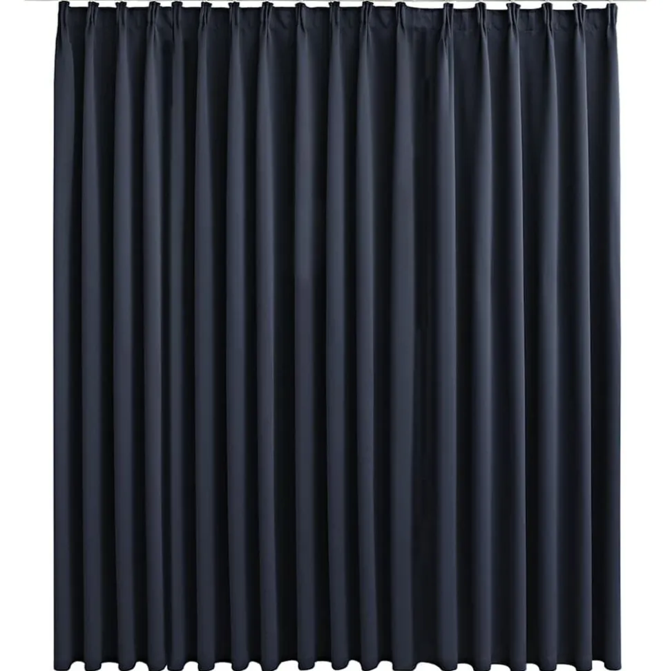 vidaXL Gordijn verduisterend met haken 290x245 cm antraciet
