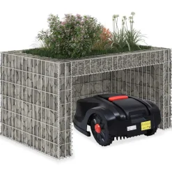 vidaXL Grasmaaieroverkapping met plantenbak 110x80x60cm staaldraad