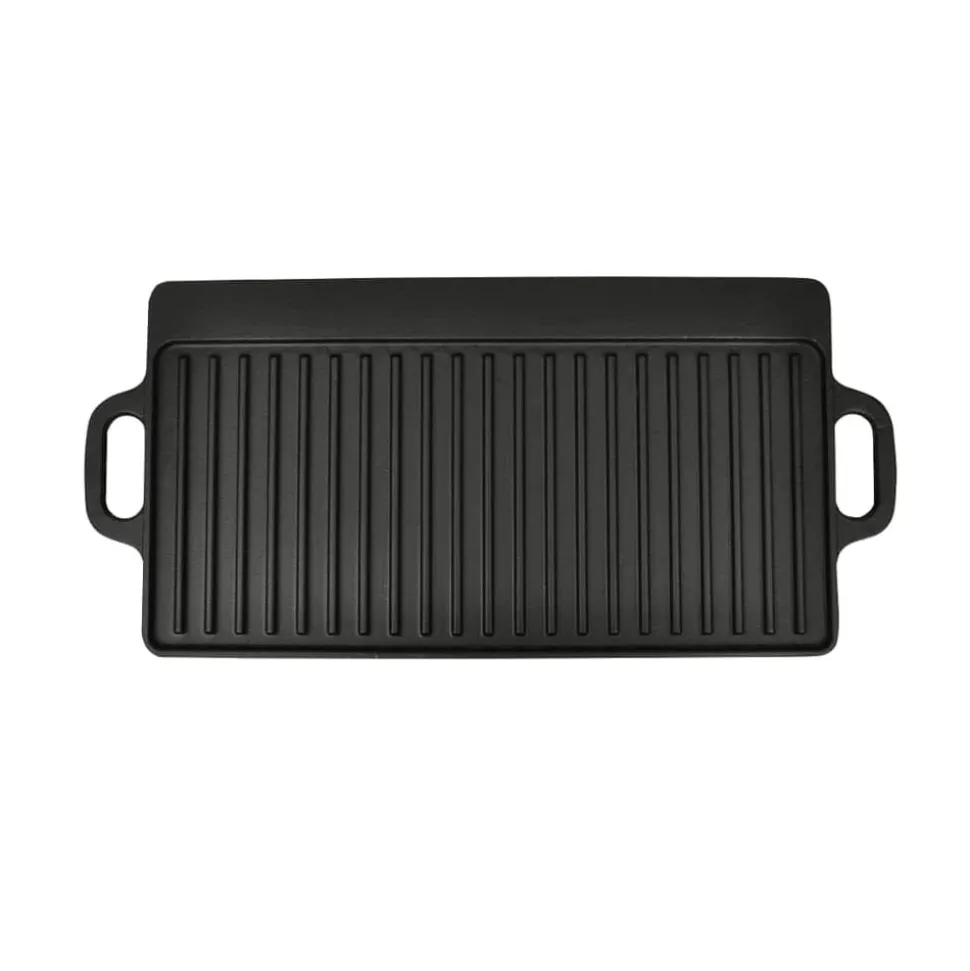 vidaXL Grillplaat dubbelzijdig 50x23 cm gietijzer