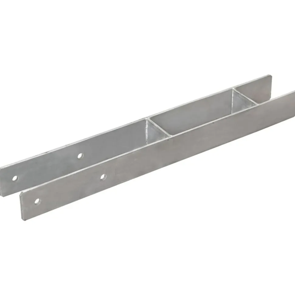 vidaXL Grondankers 6 st 7x6x60 cm gegalvaniseerd staal zilverkleurig