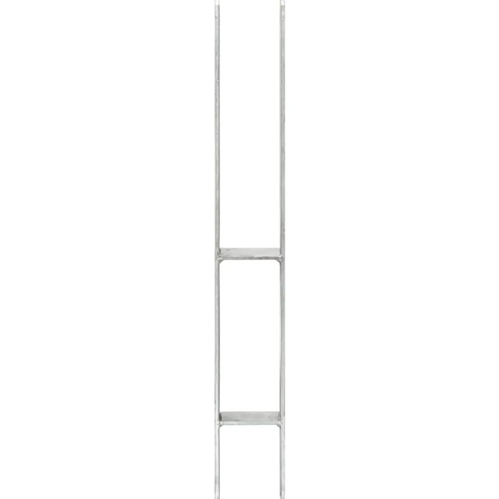 vidaXL Grondankers 6 st 7x6x60 cm gegalvaniseerd staal zilverkleurig