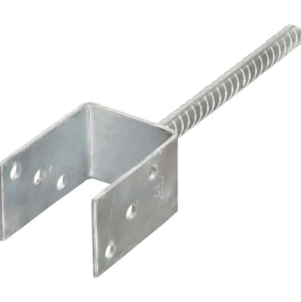 vidaXL Grondankers 6 st 7x6x30 cm gegalvaniseerd staal zilverkleurig