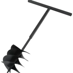 vidaXL Grondboor met handvat 250 mm met verlengbuis 12 m staal