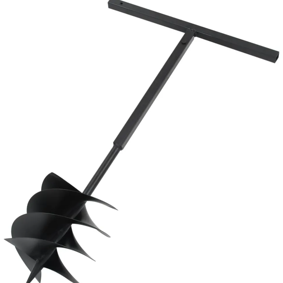 vidaXL Grondboor met handvat 250 mm met verlengbuis 12 m staal