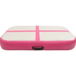vidaXL Gymnastiekmat met pomp opblaasbaar 60x100x15 cm PVC roze