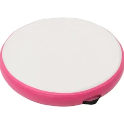 vidaXL Gymnastiekmat met pomp opblaasbaar 100x100x10 cm PVC roze