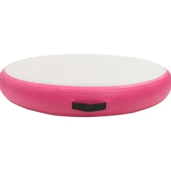 vidaXL Gymnastiekmat met pomp opblaasbaar 100x100x10 cm PVC roze