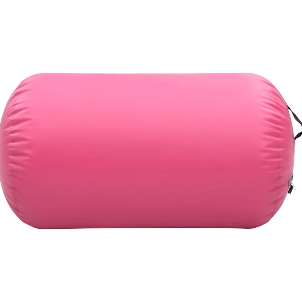 vidaXL Gymnastiekrol met pomp opblaasbaar 100x60 cm PVC roze