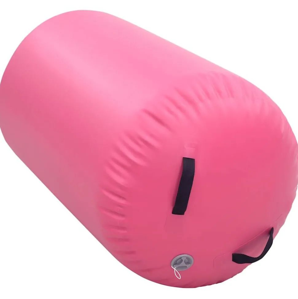 vidaXL Gymnastiekrol met pomp opblaasbaar 100x60 cm PVC roze