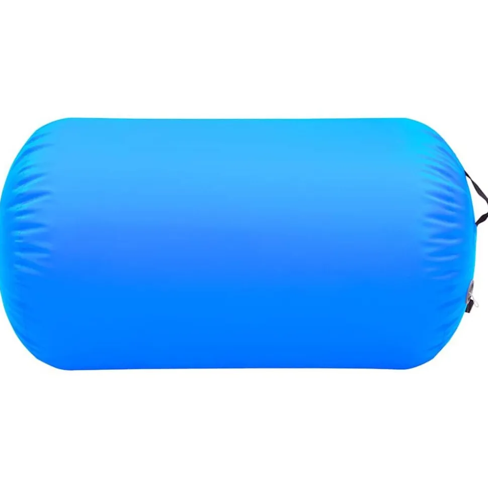 vidaXL Gymnastiekrol met pomp opblaasbaar 100x60 cm PVC blauw