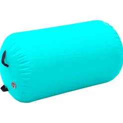 vidaXL Gymnastiekrol met pomp opblaasbaar 100x60 cm PVC groen