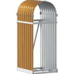 vidaXL Haardhoutopslag 40x45x100 cm gegalvaniseerd staal houtlook