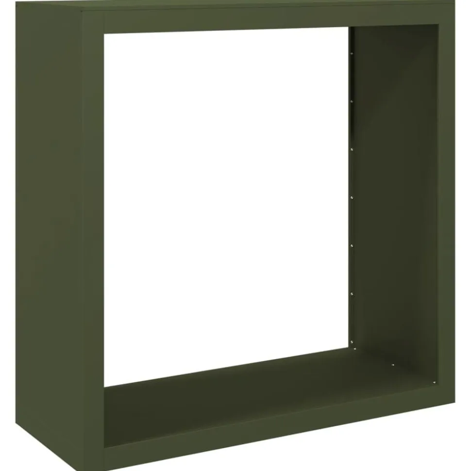 vidaXL Haardhoutrek 100x40x100 cm staal groen