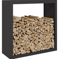 vidaXL Haardhoutrek 100x40x100 cm staal zwart