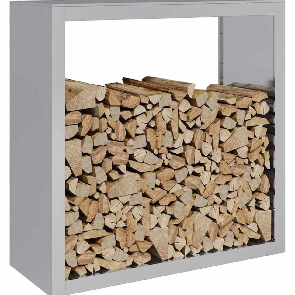 vidaXL Haardhoutrek 100x40x100 cm gegalvaniseerd staal