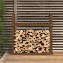 vidaXL Haardhoutrek 110x35x108,5 cm massief grenenhout honingbruin