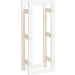 vidaXL Haardhoutrek 41x25x100 cm massief grenenhout wit