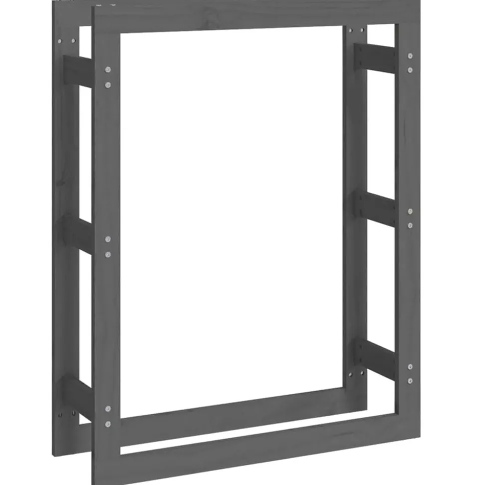 vidaXL Haardhoutrek 80x25x100 cm massief grenenhout grijs