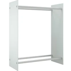 vidaXL Haardhoutrek 80x35x100 cm gehard glas wit