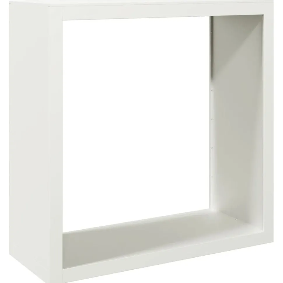 vidaXL Haardhoutrek 100x40x100 cm staal wit