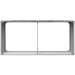 vidaXL Haardhoutschuur 330x92x153 cm gegalvaniseerd staal grijs