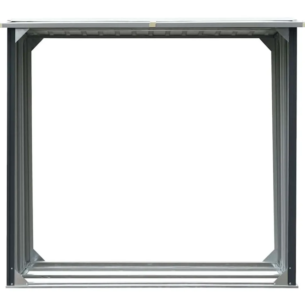 vidaXL Haardhoutschuur 172x91x154 cm gegalvaniseerd staal antraciet