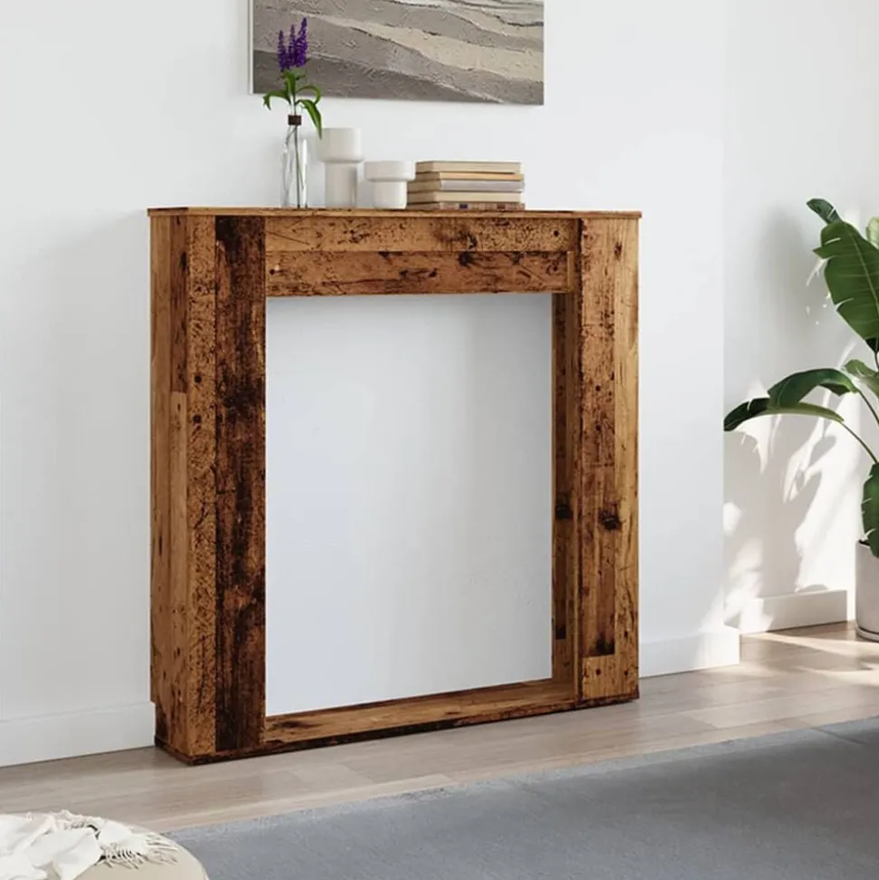 vidaXL Haardombouw 100x20x100 cm bewerkt hout oud houtkleurig