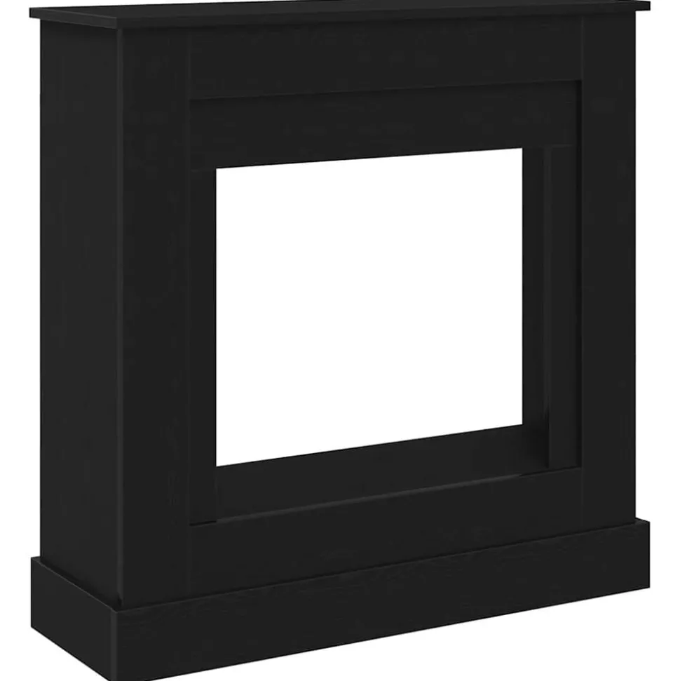 vidaXL Haardombouw 90x30x90 cm spaanplaat zwart eikenkleurig