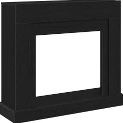 vidaXL Haardombouw 100x30x87,5 cm spaanplaat zwart eikenkleurig