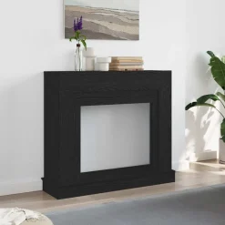 vidaXL Haardombouw 100x30x87,5 cm spaanplaat zwart eikenkleurig