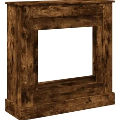 vidaXL Haardombouw 90x30x90 cm bewerkt hout gerookt eikenkleurig
